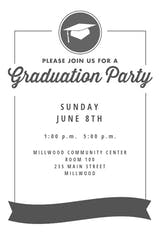 Ribbon Graduation - Graduation Party Invitation